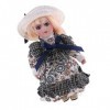 yunyu Meubles de Maison de poupées, 20 cm Poupées en Porcelaine Vintage entièrement habillées avec présentoir Exécution exqui