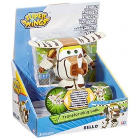 Auldey- Bello- YW710270EU Super Wings Figurine Transformable Articulée Transforming, 12 cm & Super Wings – Jerome – Avion Tra