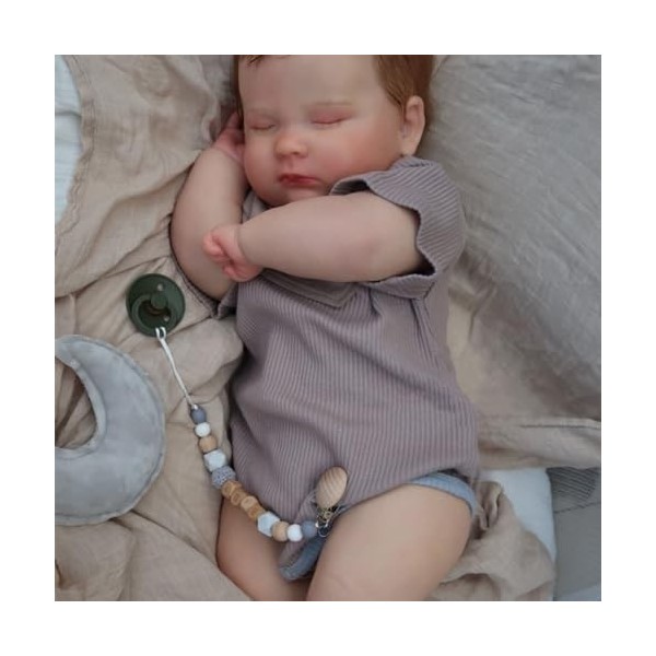 EMWNG Poupées de bébé Reborn réalistes, poupées Douces avec Cheveux, simulateur réaliste et Flexible, bébé Mignon endormi, Pe