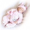 Simulation Reborn Baby Doll Endormi 22 Pouces / 55 Cm Enfant Jouet Cadeau Membre Silicone Corps Renaissance Poupée, Poupées N