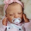 Yeux Fermés Reborn Bébé Poupée 19 Pouces Lesté Bébé Garçon/Fille Dormir Nouveau-Né Bébé Poupée Silicone Corps Complet pour En