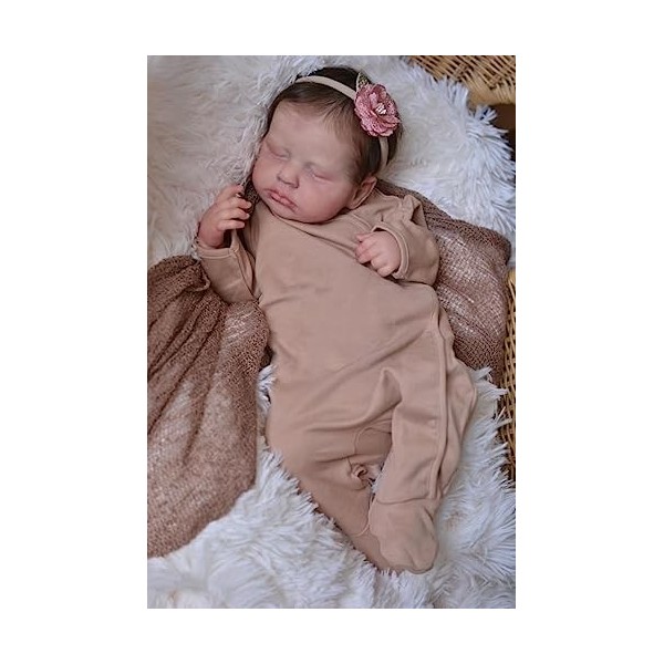 MAIHAO Poupée Reborn Réalistes bébés Fille Poupon Reborn comme Un Vrai bébé Endormi Toddlers Baby Dolls 20 Pouces pour Enfant