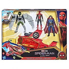 Marvel Spider-Man Jet araignée, Figurines 15 cm Spider-Man, Marvels Vulture, Doctor Strange, 4 projectiles, dès 4 Ans