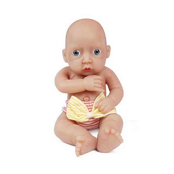 Vollence 28cm Poupée Bébé Silicone Corps Entier,Pas des Poupées en Vinyle, poupées réalistes de bébés,Bebe Reborn realiste,Vr
