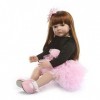 Pinky Reborn Poupées 24 Pouces 60cm Reborn Baby Doll Ressemble Reallife Bebe Reborn Poupées avec Mohair Silicone Vinyle Simul