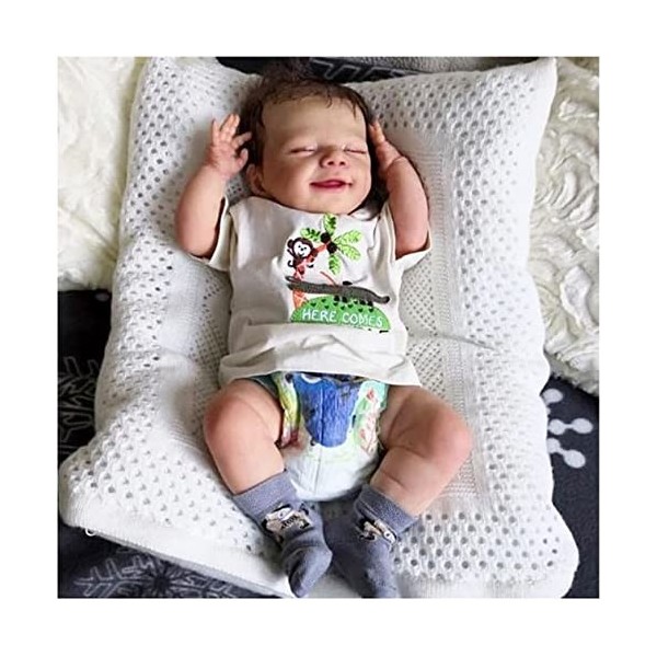 18 Pouces Dormir Reborn Poupée Garçon/Fille À La Main en Silicone Corps Complet Doux Réaliste Nouveau-Né Poupée Enfants Tout-