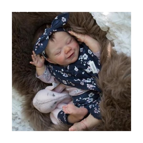 Poupée Reborn - 46 cm - En vinyle de silicone souple - Avec vêtements et jouets - Cadeau pour enfants à partir de 3 ans - Cha