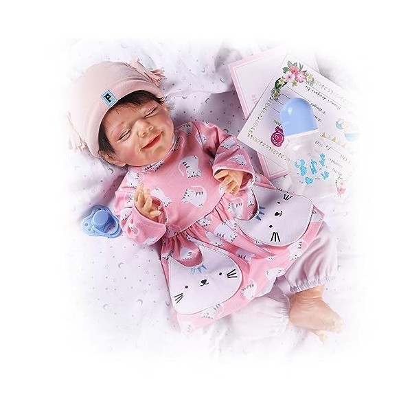 Poupées Reborn en silicone noir - 45,7 cm - Aspect réaliste - Poupée en vinyle de silicone - Poupée nouveau-né Reborn garçon 