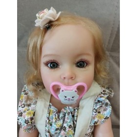 Pinky Reborn 22 Pouces 55cm Poupées Reborn Poupée Bébé Poupée Nouveau-né Réaliste Full Body Silicone Vinyle Reborn Baby Doll 