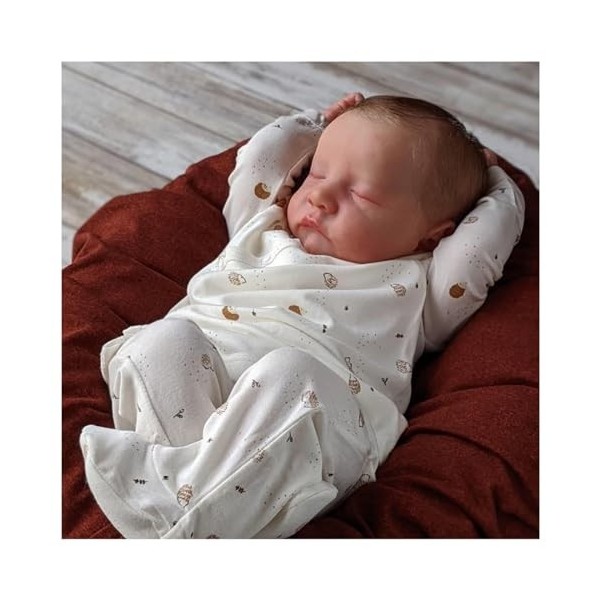 Poupée Reborn réaliste et douce au toucher avec tétine + biberon, B-Boy 46 cm