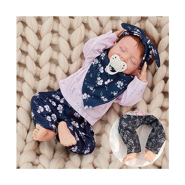 Poupées Reborn de 46 cm - Poupée Reborn - Poupée féminine réaliste en vinyle souple - Cadeau danniversaire - L-Boy