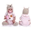 Poupées bébé pour tout-petits de 1 à 3 ans, 46 cm, en vinyle de silicone souple, réaliste et réaliste, poupée nouveau-né en v