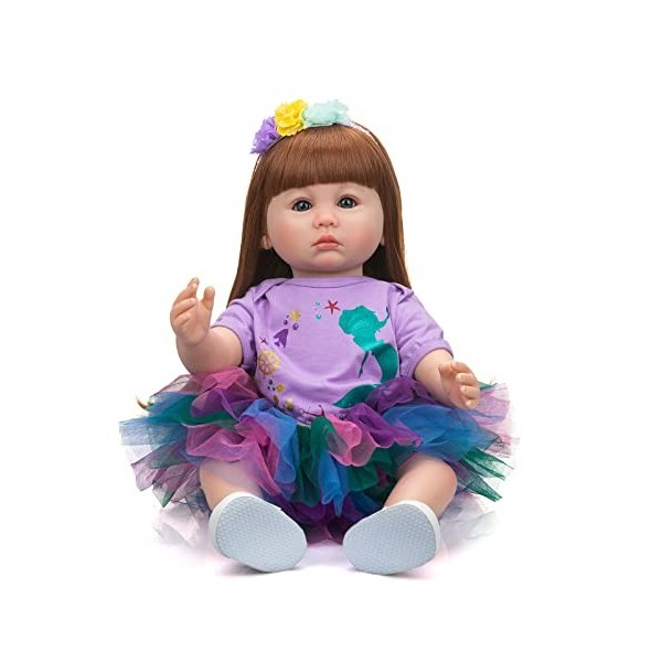 Enjoy with Love Nouvelle Taille de 60 cm Princesse de la poupée du Nouveau - né Corps en Tissu Souple Poupées pour bébés poup