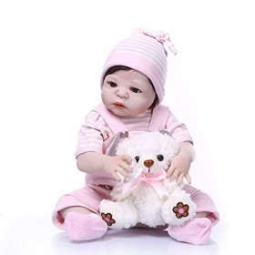 MaMaDolls Poupée reborn réaliste en silicone pour bébé fille - 57 cm