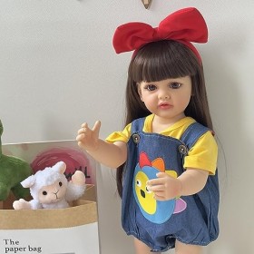 Pinky Reborn Poupée Reborn 22 Pouce 55 cm Reborn Poupée Bébé Pleine Silicone Vinyle Bébé Poupées Fille Jouets Meilleur Cadeau