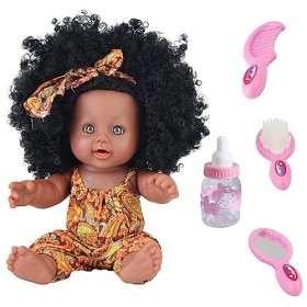 Nice2you Poupée réalistes 10 Pouces bébé poupées pour Enfants Jouets pour Enfants Marron 