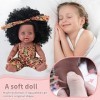 Nice2you Poupée réalistes 10 Pouces bébé poupées pour Enfants Jouets pour Enfants Marron 