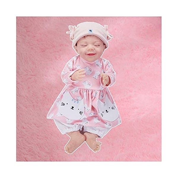 Reborn Baby Poupées Reborn en silicone 45,7 cm – Cadeau pour enfants de 3 à 10 ans