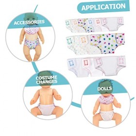 Toyvian 48 Pièces Couches en Tissu pour Filles Couches De Poupée Bébé Couches De Poupées Américaines Couches De Poupée Réutil