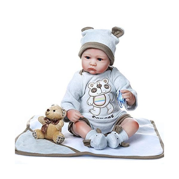 Reborn Baby Dolls Bébé Jumeaux Garçon/Fille 40 Cm 16" Fait À La Main Tout-Petit Réaliste Reborn Babies Filles Poupée Réaliste