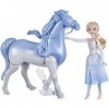 Disney La Reine des Neiges 2 - Poupee Princesse Elsa 30 cm et Son Cheval Nokk interactif 23cm, Multicolore