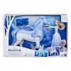 Disney La Reine des Neiges 2 - Poupee Princesse Elsa 30 cm et Son Cheval Nokk interactif 23cm, Multicolore