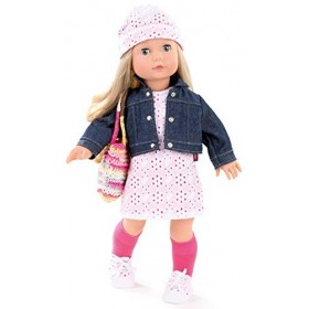 Götz 1490366 Poupée Precious Day Girls Jessica Color&Lace - Poupée de 46 cm avec de Longs Cheveux blonds et des Yeux dormeurs