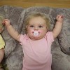 MineeQu 24 Pouces Énorme Taille Bébé Cheveux Enracinés À La Main Souriant Réaliste Reborn Baby Doll Qui A Lair Réel Et Se Se