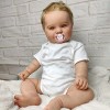 MineeQu 60CM Lifelike Souriant Doux Au Toucher Câlin CorpsReborn Bébé Poupées Coffret Cadeau avec Cheveux Blonds Enracinés Ré