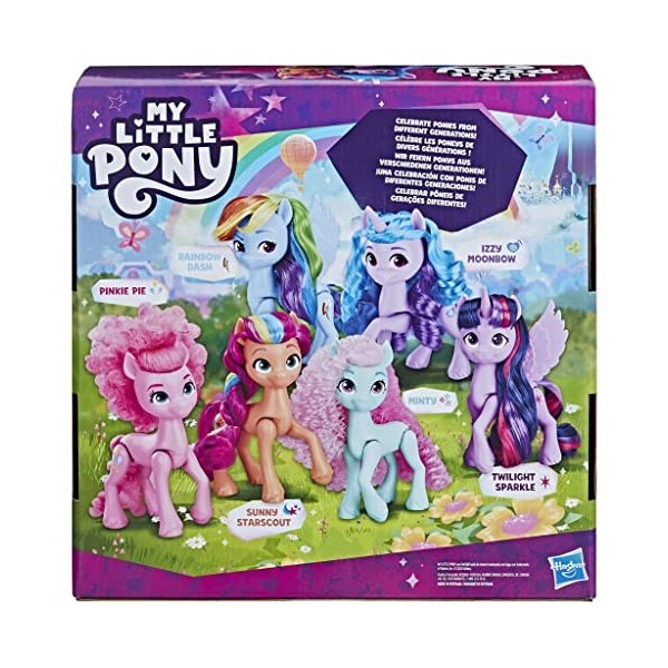 My Little Pony Amis Arc-en-Ciel, Coffret de 6 poneys de 14 cm, Jouets pour Filles et garçons, Jouets de Licorne