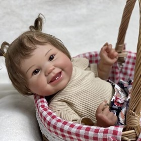 Reborn Poupée molle bébé simulation silicone vinyle 20 pouces 50 Centimètres Magnétique Bouche Belle Réaliste Réveil Fille Ga