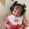 RXDOLL Reborn Baby Dolls Black Girl 24 pouces Afro-Américain Reborn Baby Doll réaliste Baby Doll Reborn Babies qui ressemblen