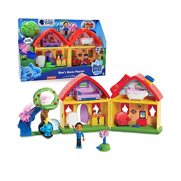 Famosa Blues House BLU09000 Ensemble de Jeu Blue Clues Série de poupées avec Figurines protagonistes et Accessoires