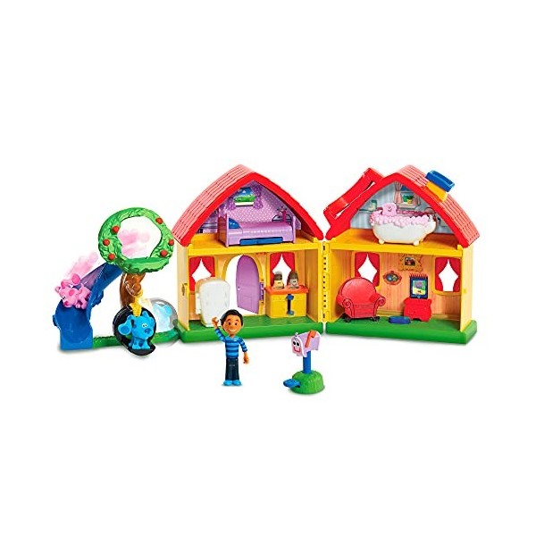 Famosa Blues House BLU09000 Ensemble de Jeu Blue Clues Série de poupées avec Figurines protagonistes et Accessoires