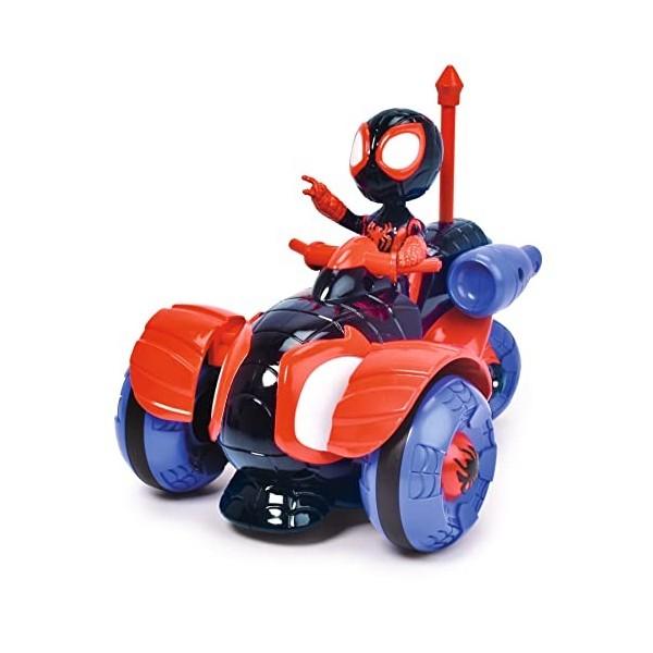 Jada - Marvel - RC Miles Morales Crawler 17cm - Voiture Télécommandée - Figurine Miles Morales Incluse - Dès 3 Ans - 20322300