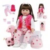 SYP Reborn Poupée Bébé Fille 24 Pouces 60cm Silicone Vinyle Reborn Fille Bébé Reborn Réaliste Reborn Babys Dolls Cadeau dann