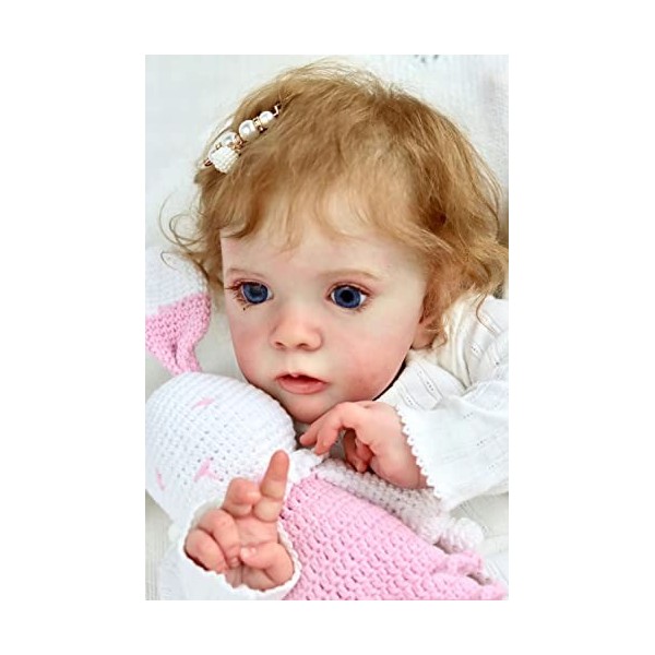 iCradle Poupée Reborn réaliste en silicone de 61 cm pour bébé fille - Poupée nouveau-né réaliste faite à la main - Jouet Miss