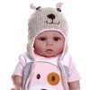 NURII Poupée Reborn Bébé, 18Pouces Réaliste Bebe Silicone Vinyle Souple Lifelike Mignon - Silicone Vinyle Souple Lifelike Mig