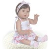 NURII Poupée Reborn Bébé, 18Pouces Réaliste Bebe Silicone Vinyle Souple Lifelike Mignon - Silicone Vinyle Souple Lifelike Mig