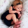 Poupées Bébé Fille en Silicone Souple De 18 Pouces, Corps Complet, Réaliste, Yeux Ouverts, Cadeau pour Enfants