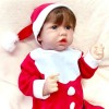 FARMAHAR PoupéE Reborn Fille Silicone, 18Pouces 46Cm Regardez RéEl PoupéE Silicone danniversaire Ou De NoëL,B-Girl