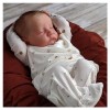 NURII Reborn Poupée bébé Garçon, 18 Pouces 46 Cm Poupées de bébé réalistes Faites à la Main de 18 Pouces Corps en Tissu Doux 