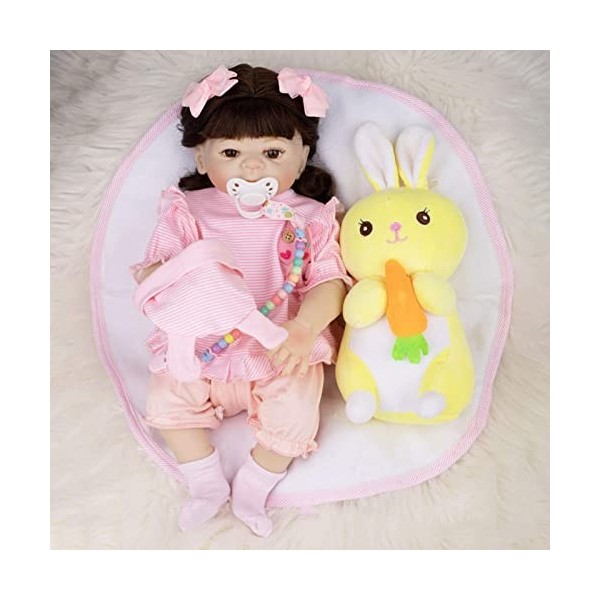 Poupées Bébé Reborn en Silicone Souple, 18 Pouces, 48Cm, Réaliste, Joli Cadeau pour Fille, Jouets pour Nouveau-Né, Cadeau pou