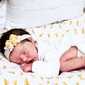 Reborn Baby Dolls Fille Endormie 18 Pouces Réaliste Rebon Enfant en Bas Âge Fille Corps en Silicone Souple Nouveau-Né Poupée 