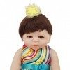 Reborn Bbay Dolls Real Life 18" 48Cm Fille Bébé Poupée Enfant en Bas Âge en Vinyle Souple Silicone Bébé Reborn Fait Main Bébé