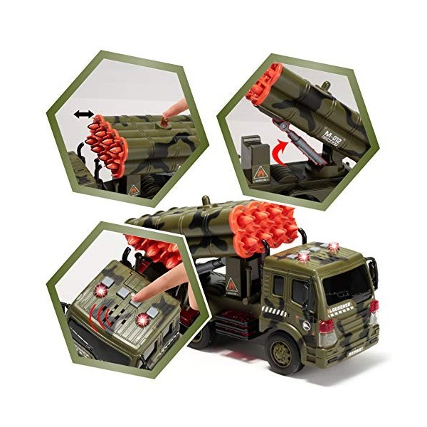 Ensemble de jouets de construction Char de transport militaire Jeu de  véhicule Creative Army Toys Vert
