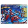 Spider-man- Spiderman Marvel Véhicule Araignée de Combat, Jouets de Super-héros pour Enfants, Lance de leau et des projectil