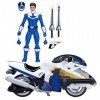 Power Rangers Lightning Collection, Figurines de 15 cm Time Force Ranger Bleu avec Moto Vector et Accessoires, F5702, Multico