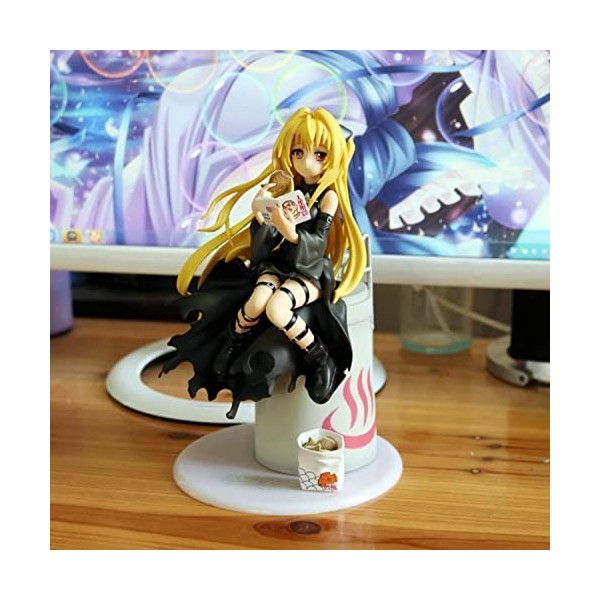 BOANUT Poupée Anime - Golden Shadow - Ecchi Figure Anime Figure Jaune Cheveux Longs Anime Girl Figure Assise, Boîte Exquise S