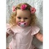 iCradle Reborn Baby Dolls Reborn Poupée bébé fille 50 cm Poupée en silicone avec cheveux blonds enracinés Jouet de poupée réa